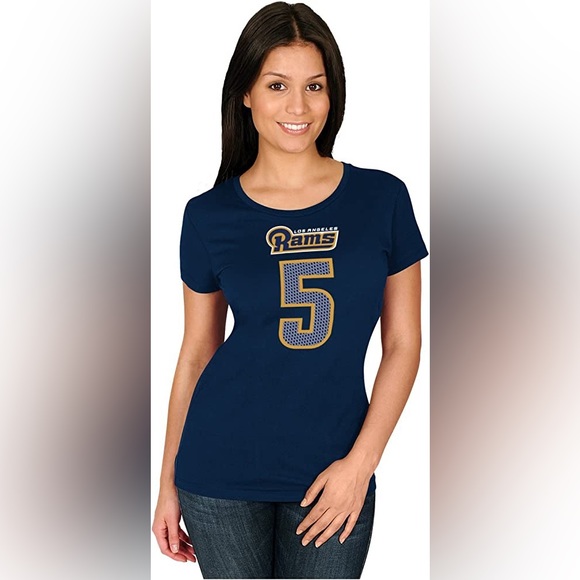 NFL LA Rams Nick Foles 5 Women's Her Highlight Player Program Short Sleeve - Picture 1 of 5